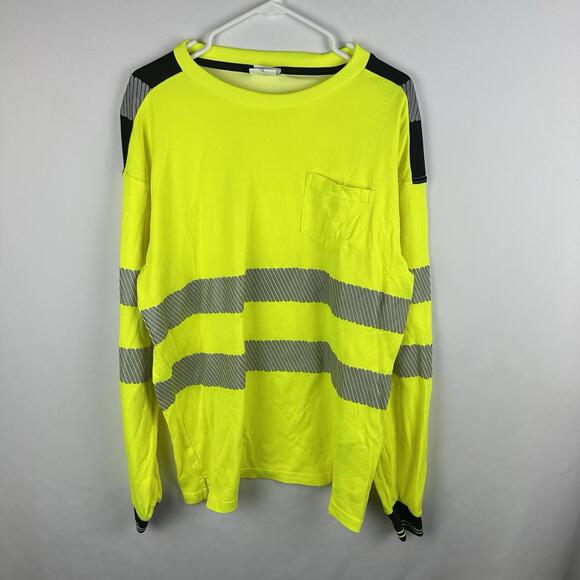 Portwest Hi Vis T-Shirt XL Long Sleeve Lightweight Moisture Wicking Fabric - Picture 1 of 3